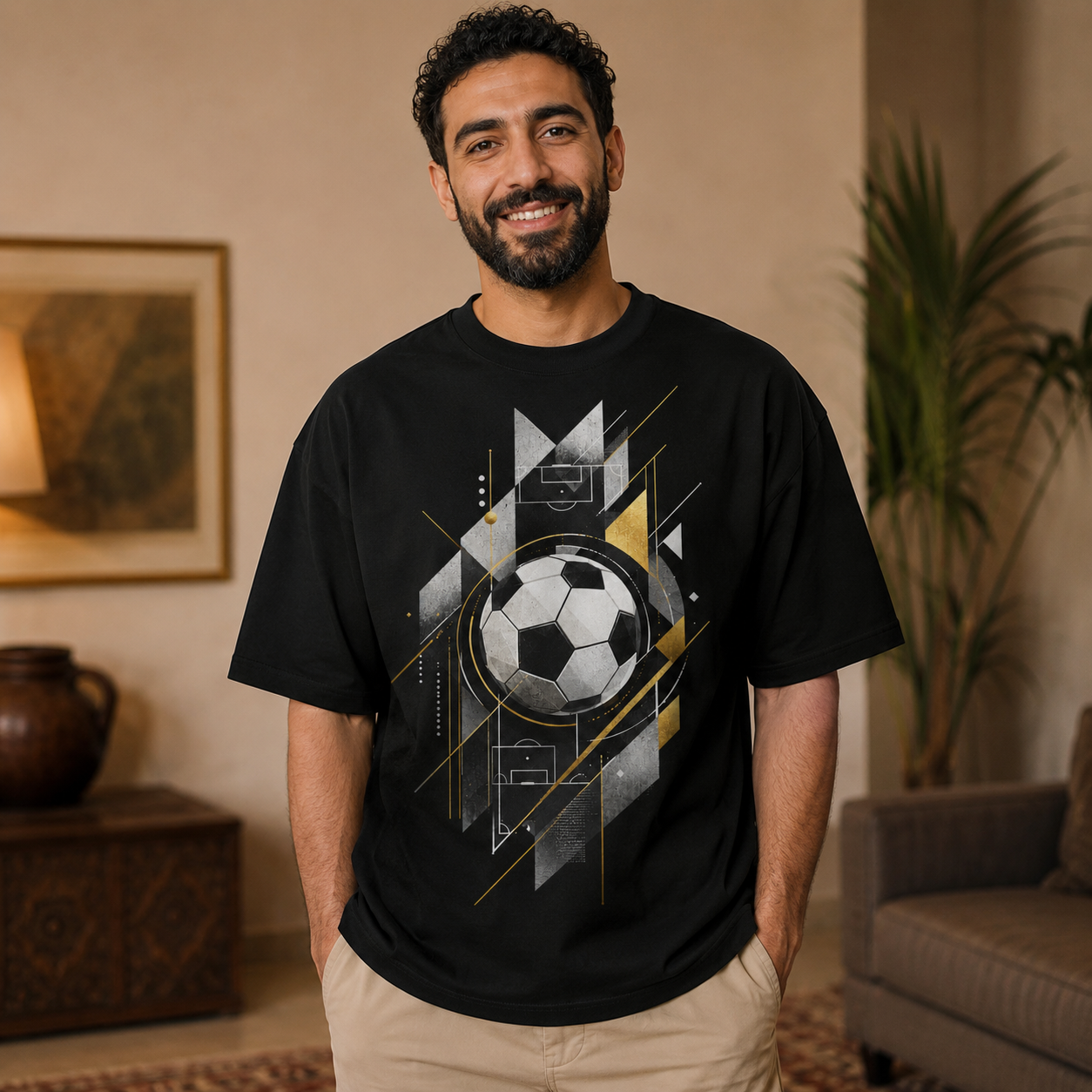 Football Geometry Oversize T-Shirt