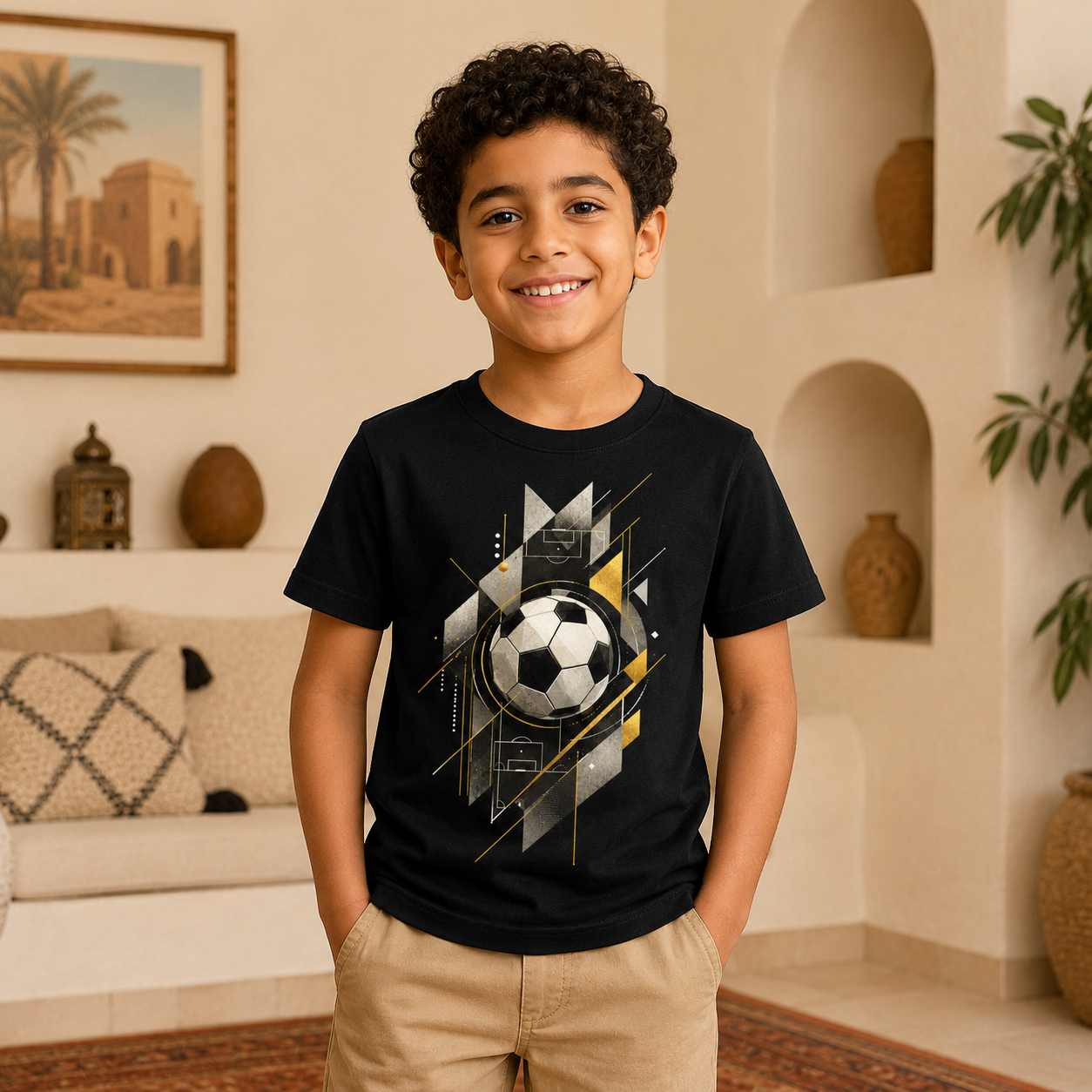 Football Geometry Kids T-Shirt