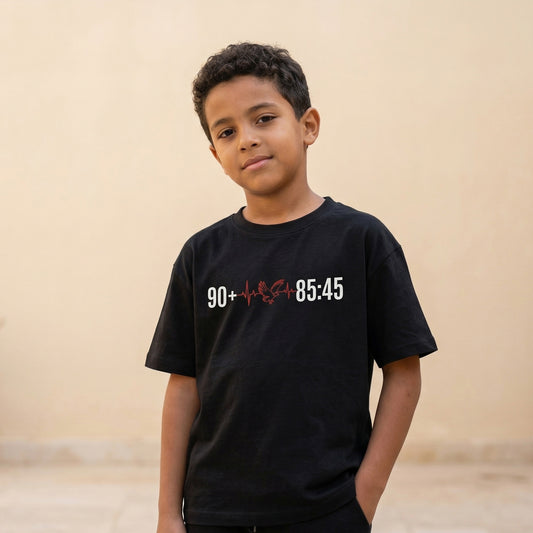 Red Devils Heart Beat Oversize T-Shirt 90+ × 85:45 Edition - Kids