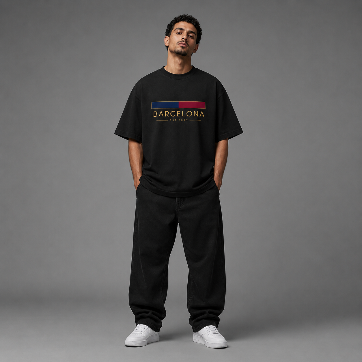 Barcelona Minimal Oversized T-Shirt