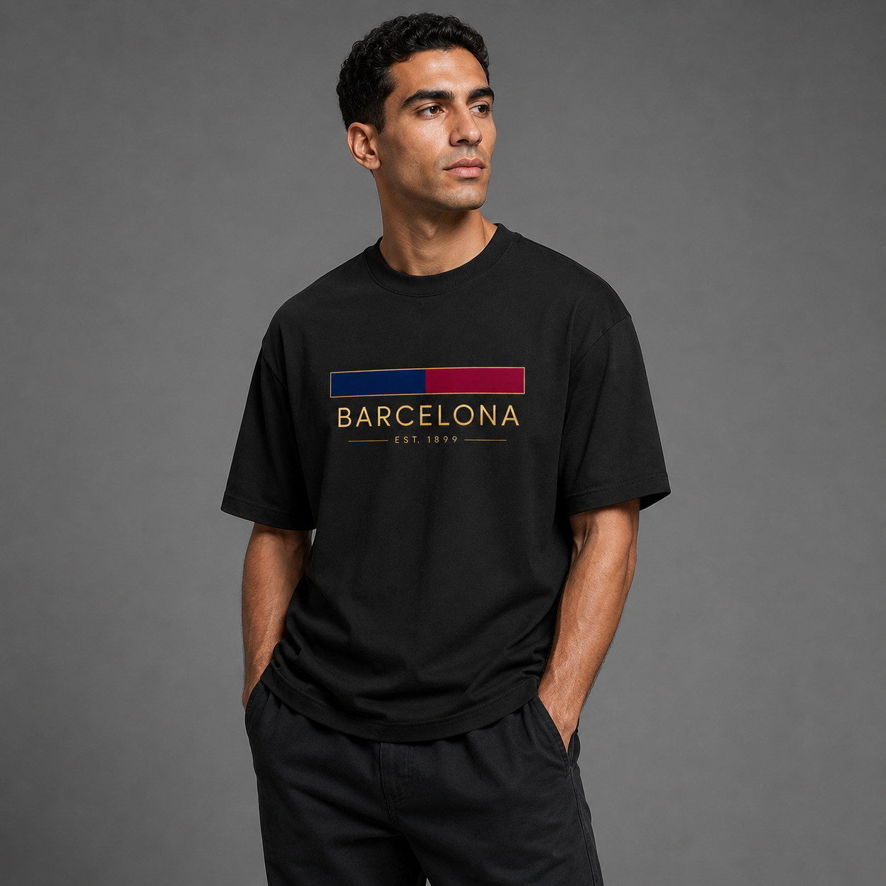 Barcelona Minimal Oversized T-Shirt