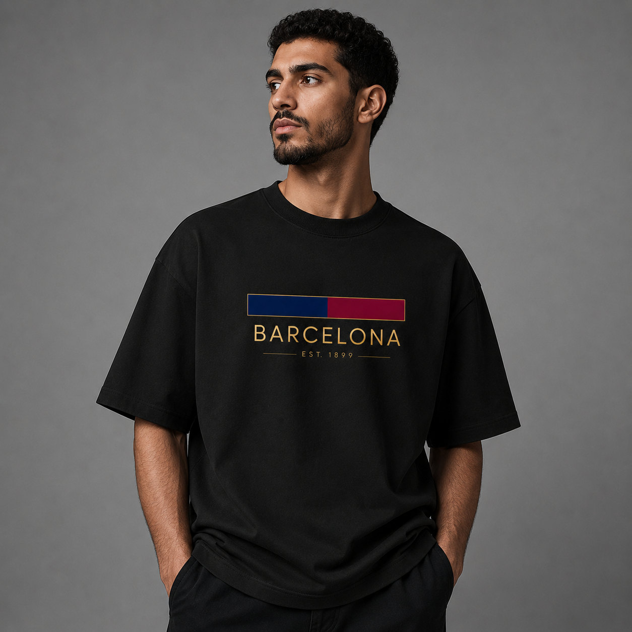 Barcelona Minimal Oversized T-Shirt