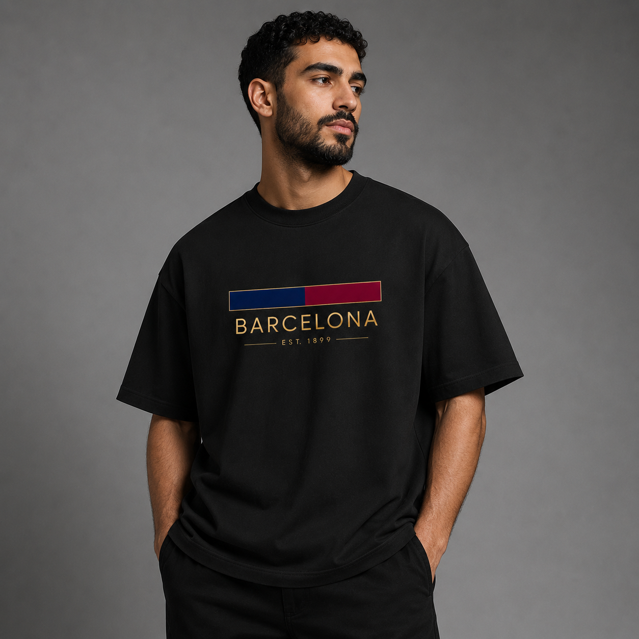 Barcelona Minimal Oversized T-Shirt