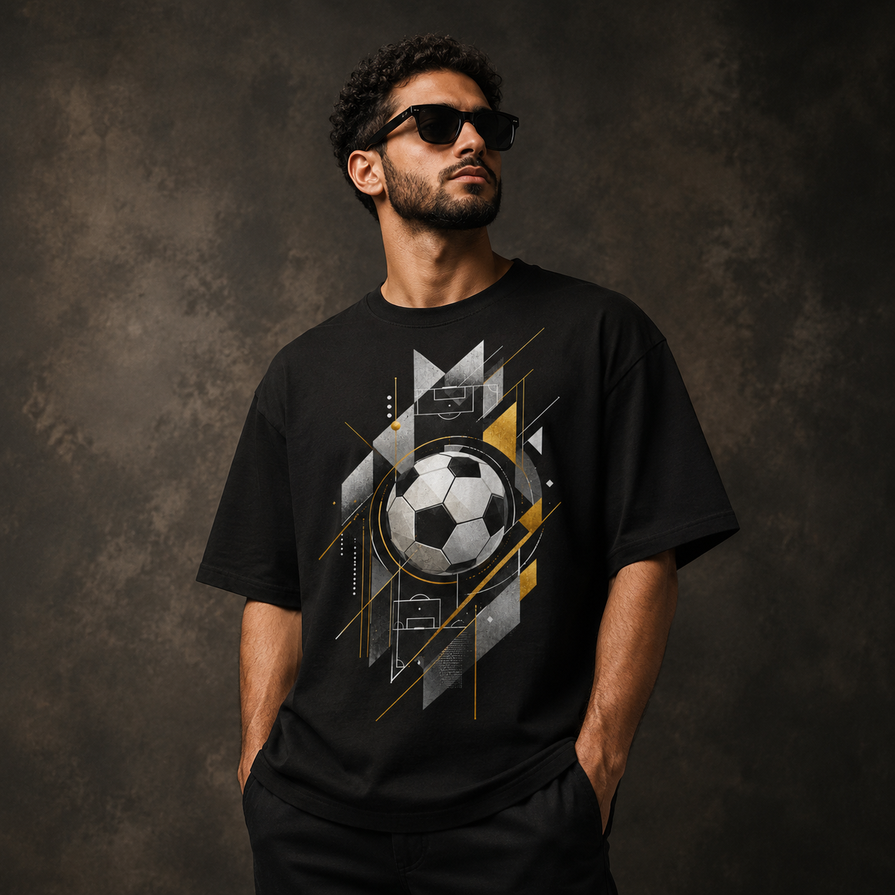 Football Geometry Oversize T-Shirt