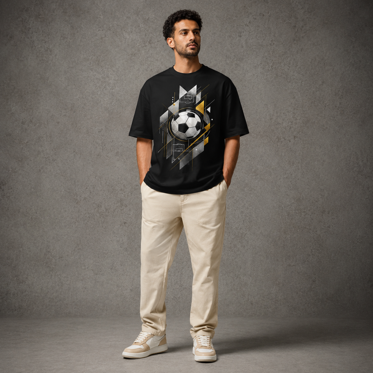 Football Geometry Oversize T-Shirt