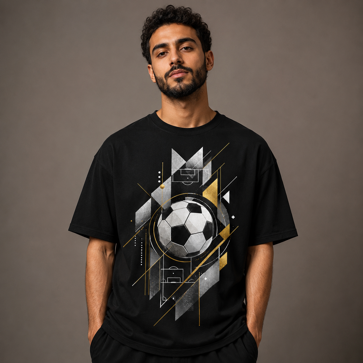 Football Geometry Oversize T-Shirt