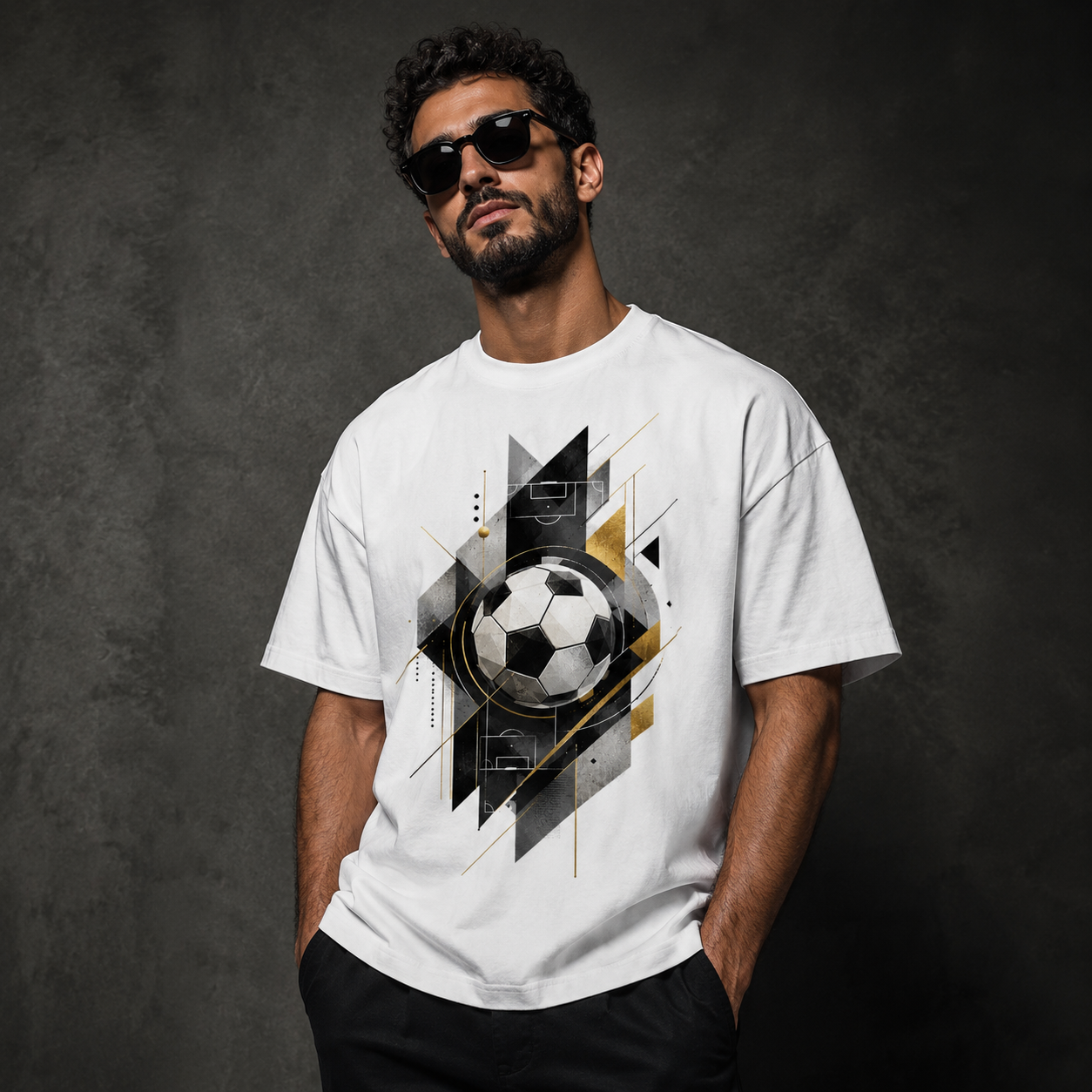 Football Geometry Oversize T-Shirt
