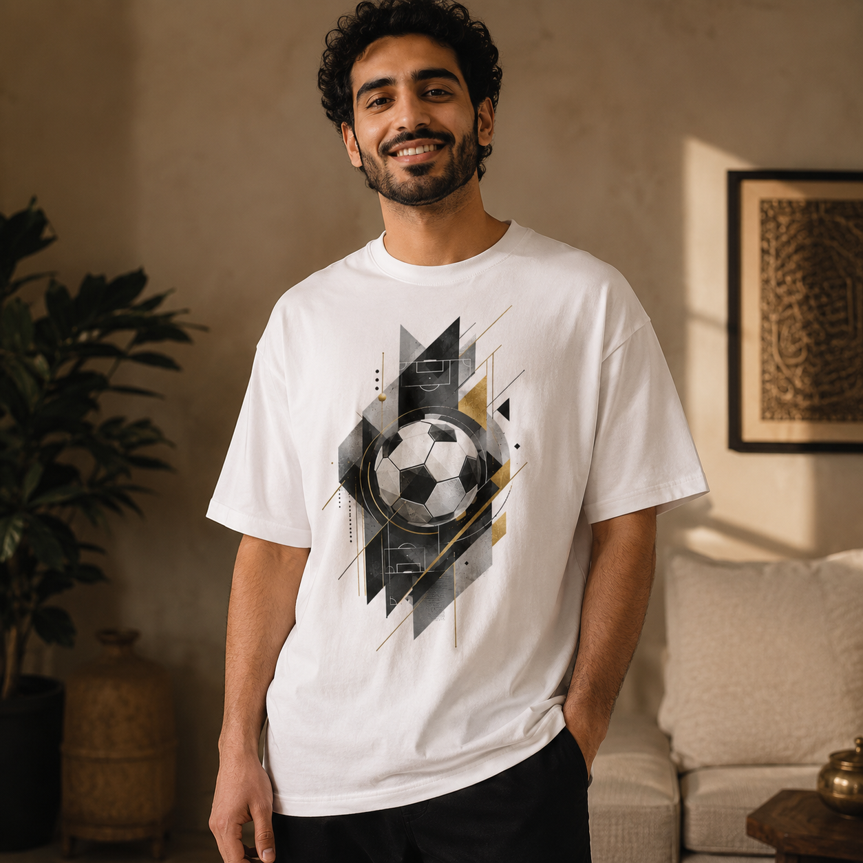 Football Geometry Oversize T-Shirt