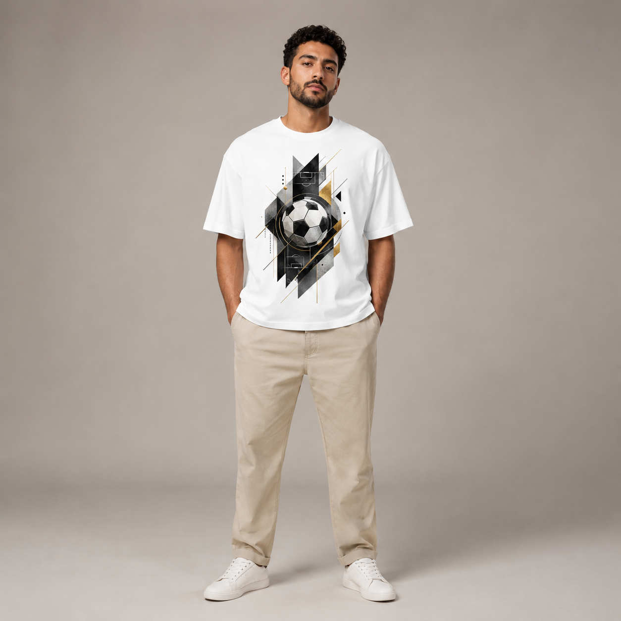 Football Geometry Oversize T-Shirt