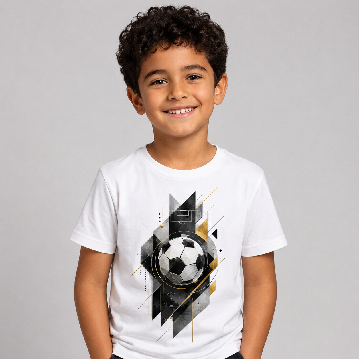 Football Geometry Kids T-Shirt