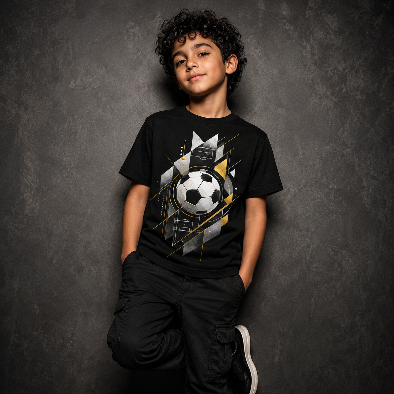 Football Geometry Kids T-Shirt