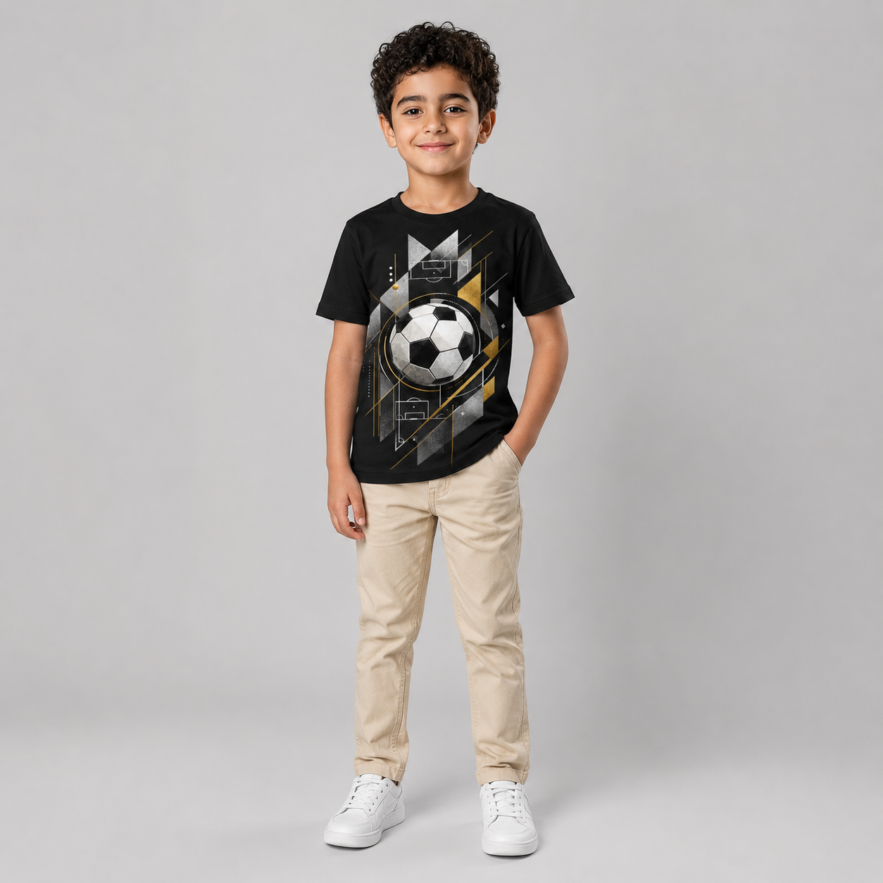 Football Geometry Kids T-Shirt