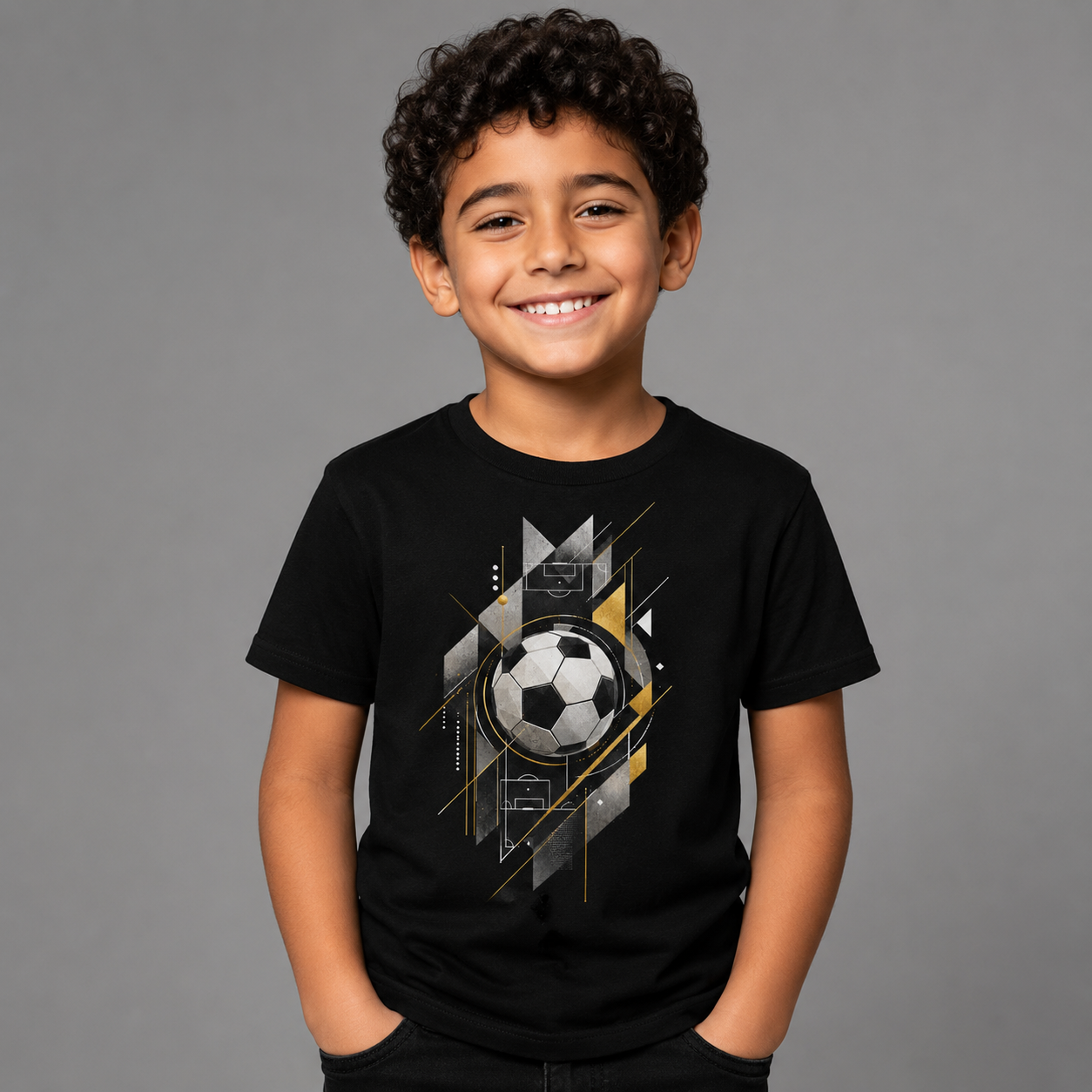 Football Geometry Kids T-Shirt