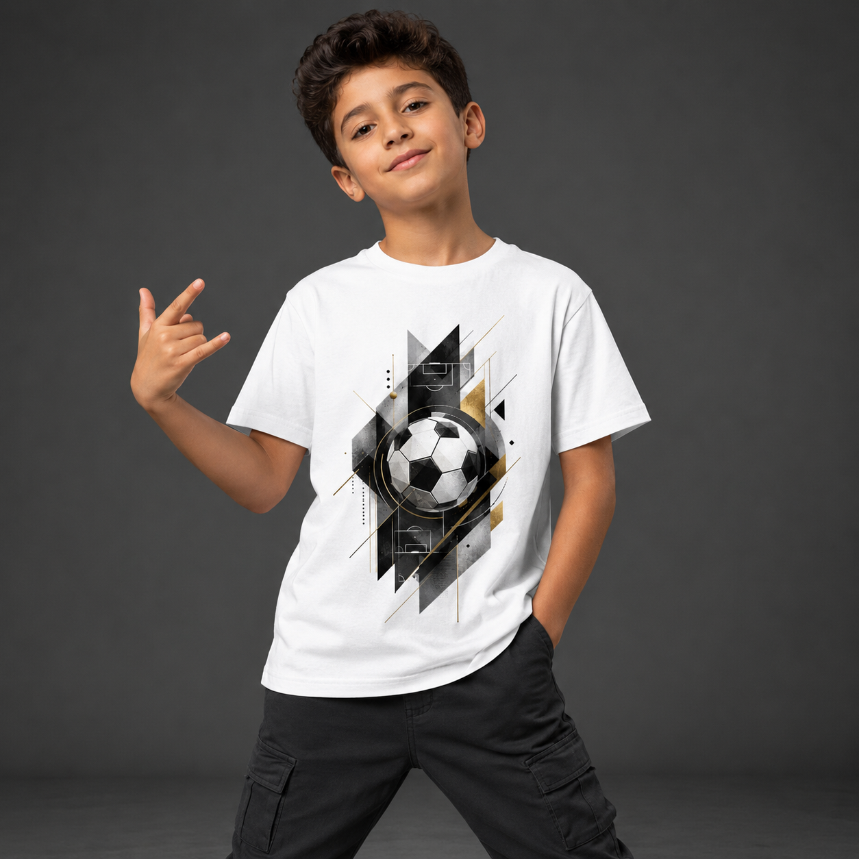 Football Geometry Kids T-Shirt