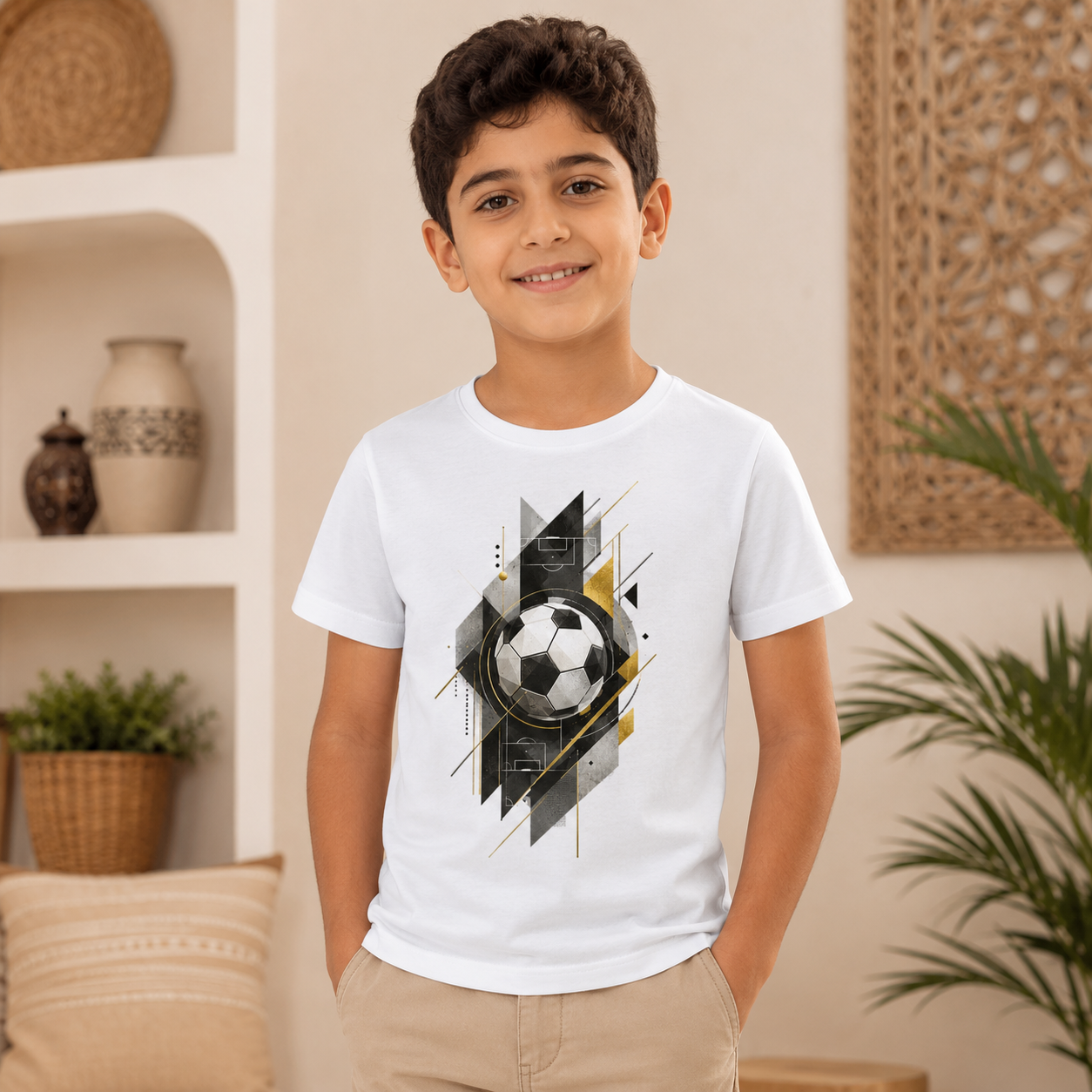 Football Geometry Kids T-Shirt