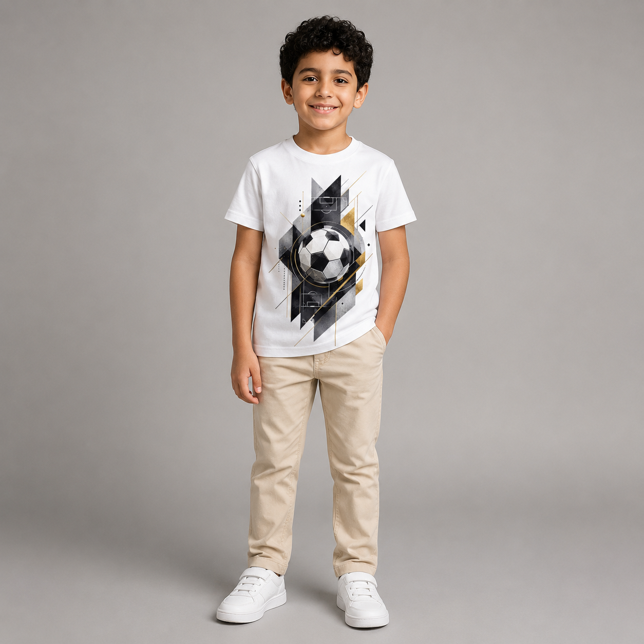 Football Geometry Kids T-Shirt