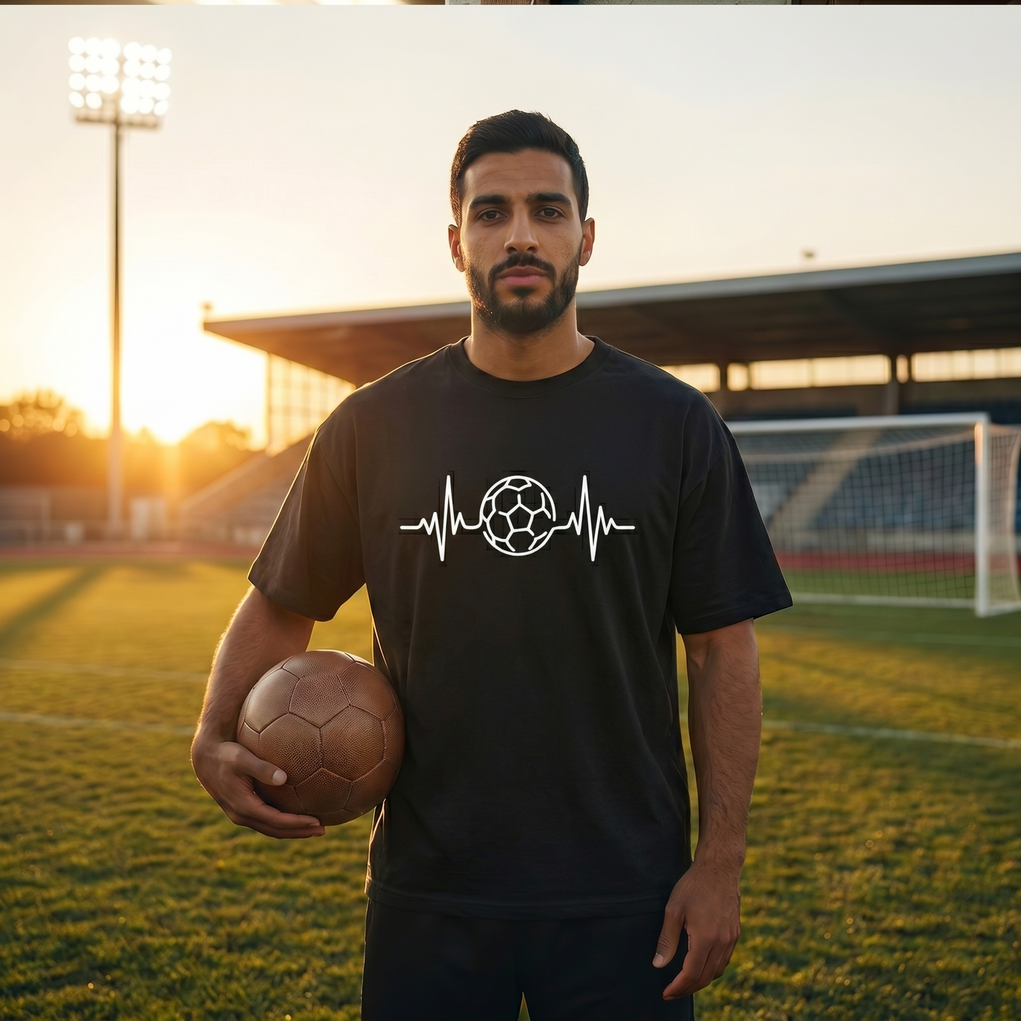 Football Heartbeat Oversized T-Shirt