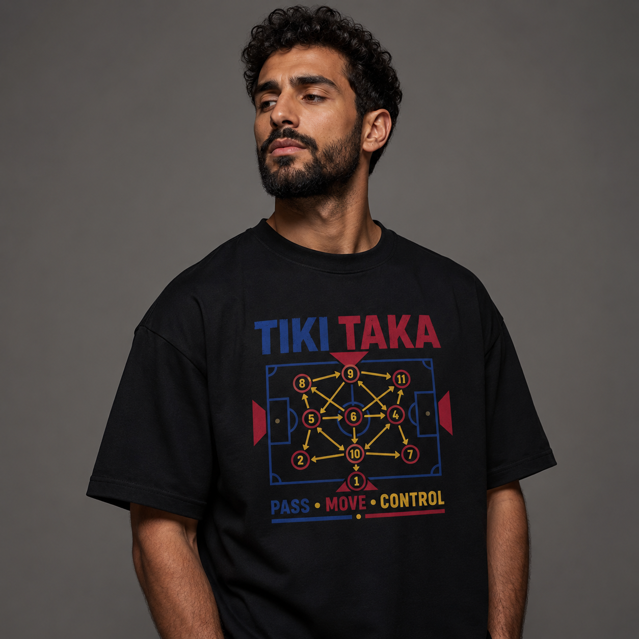 Tiki Taka Football Oversized T-Shirt
