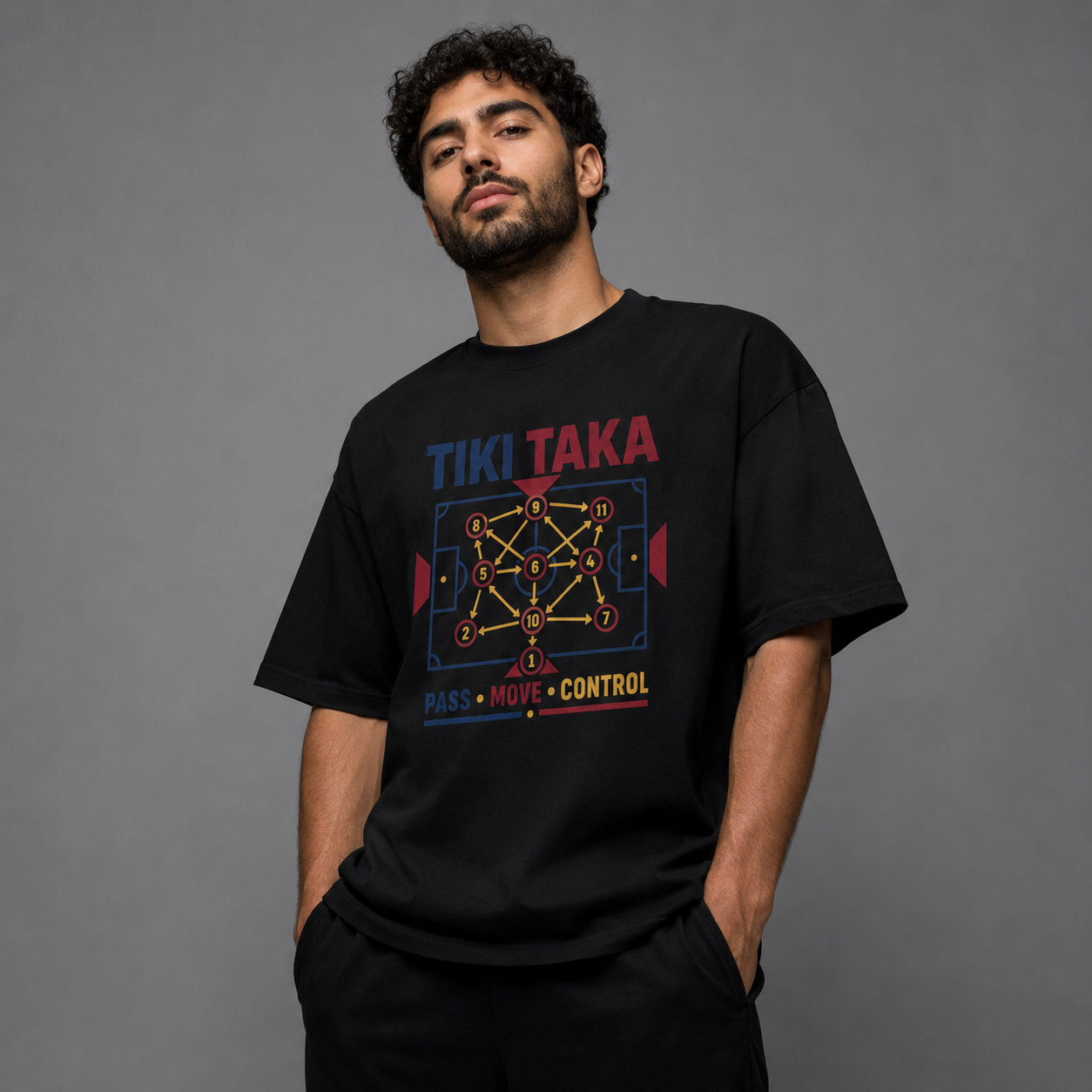 Tiki Taka Football Oversized T-Shirt