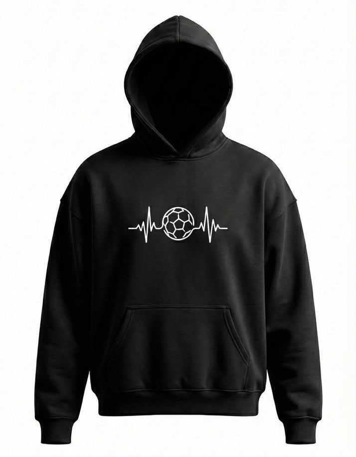 Football Is Life Heartbeat Hoodie