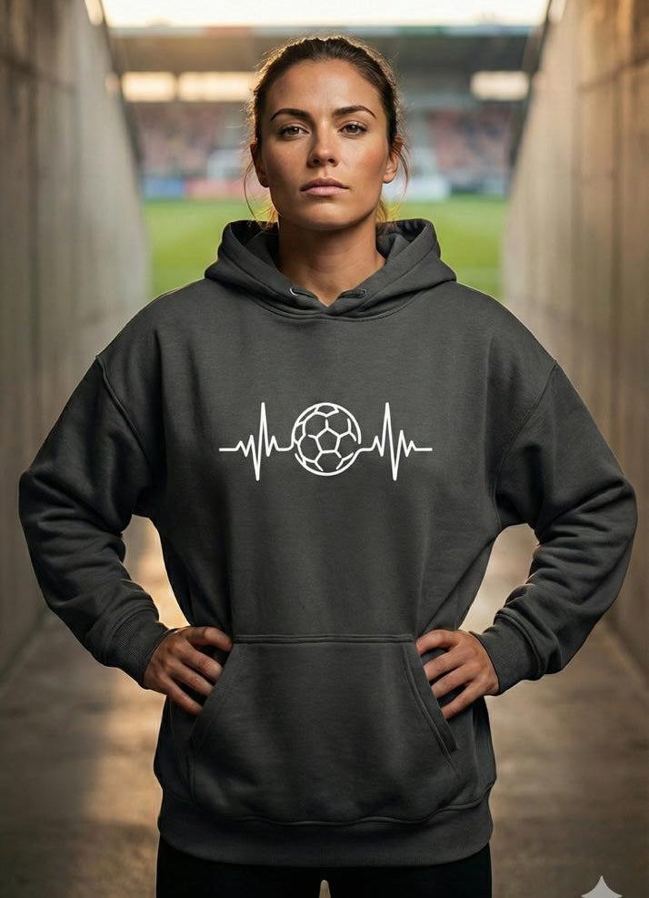 Football Is Life Heartbeat Hoodie