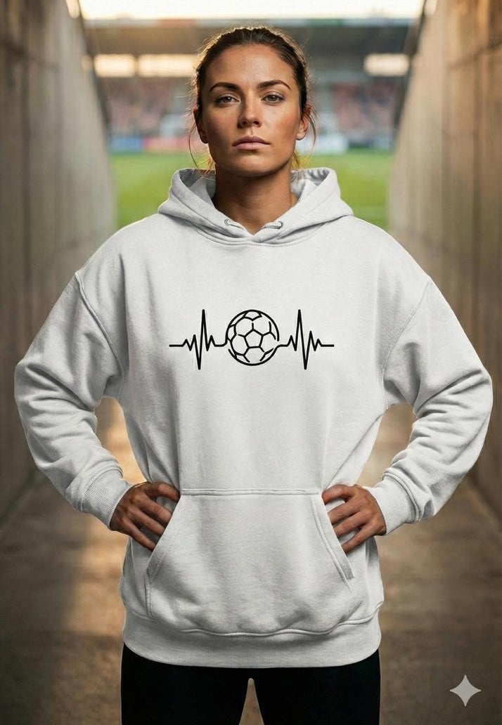 Football Is Life Heartbeat Hoodie