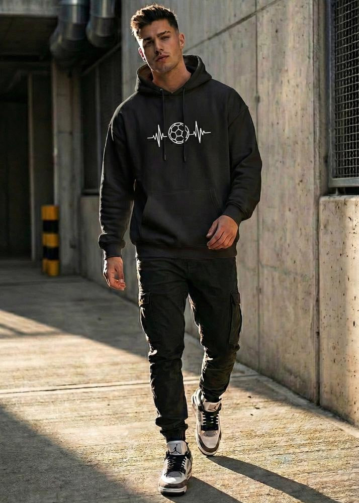 Football Is Life Heartbeat Hoodie