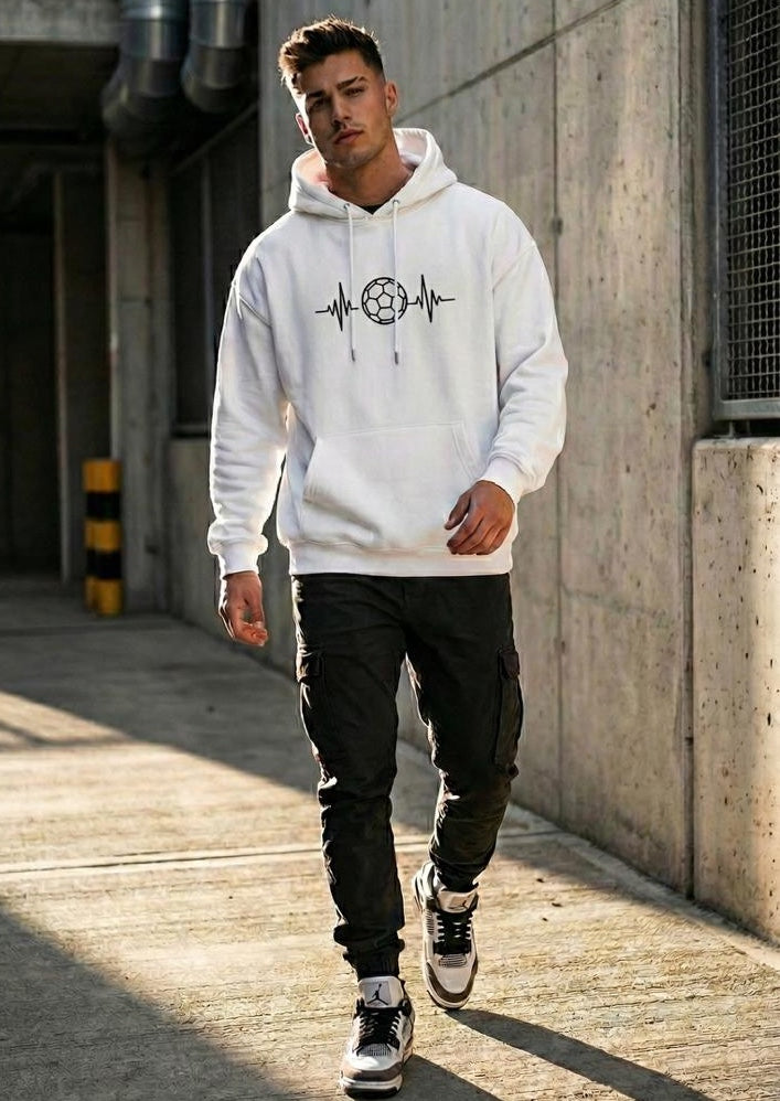 Football Is Life Heartbeat Hoodie