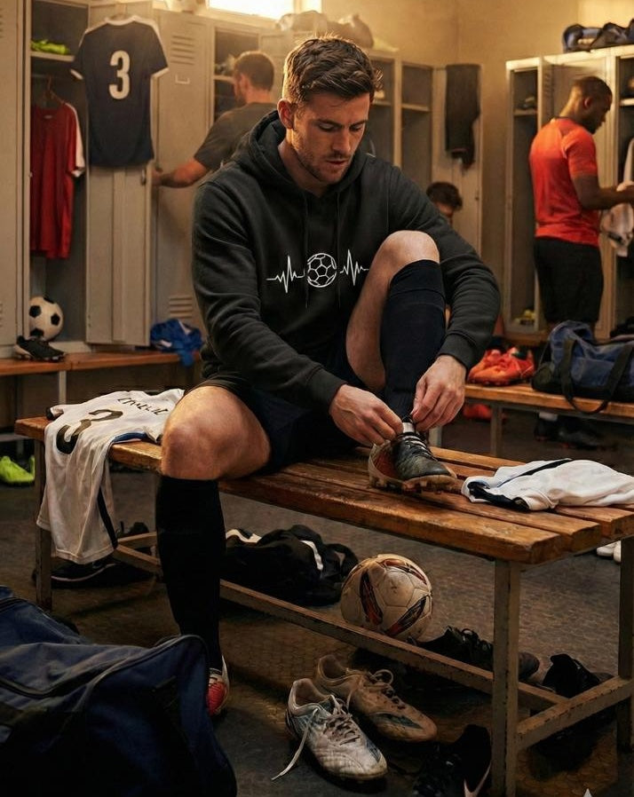 Football Is Life Heartbeat Hoodie