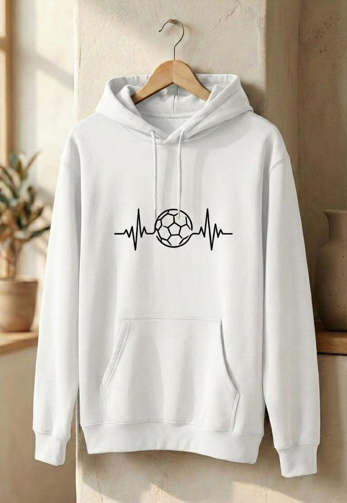 Football Is Life Heartbeat Hoodie