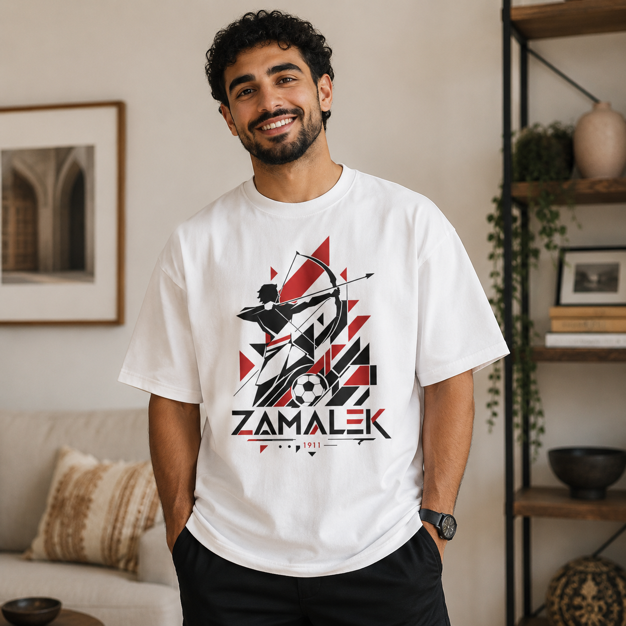 Zamalek Royal Arrow Oversized T-Shirt